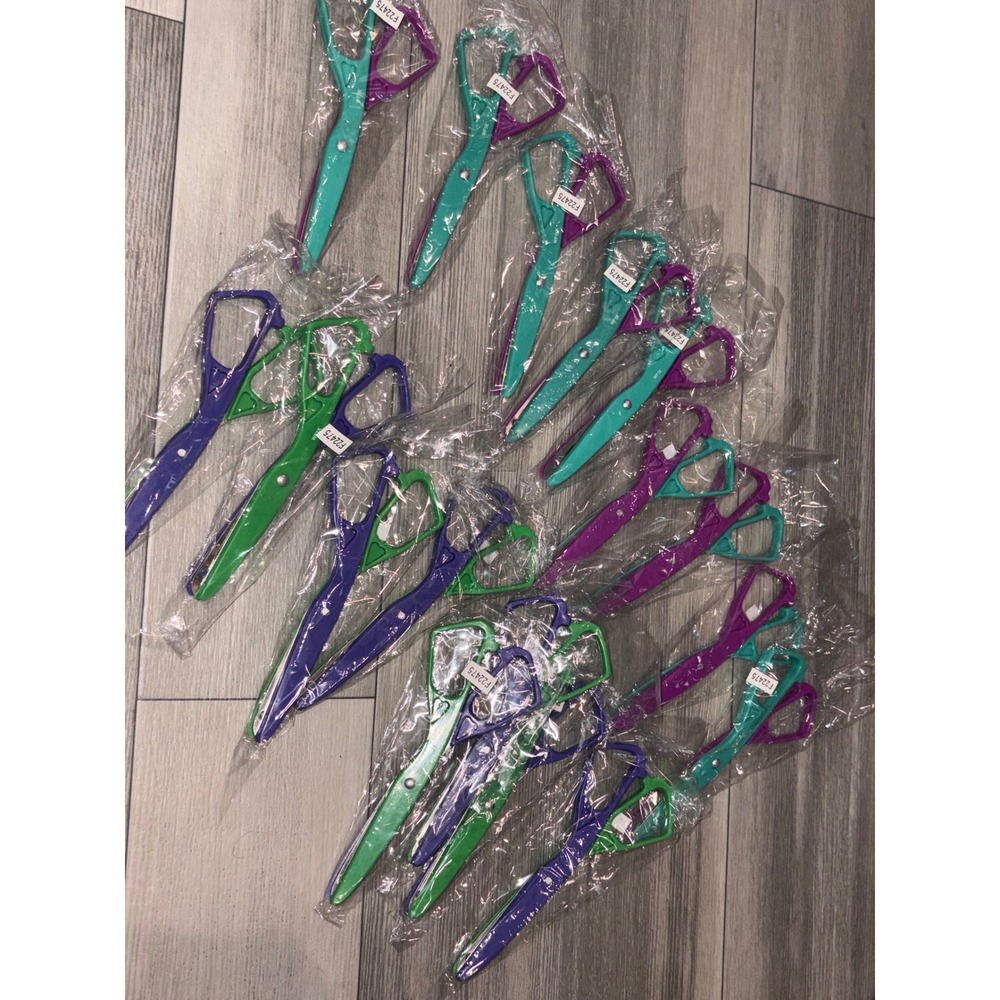 17 Pack Kids Safety Scissors Bulk Lot Arts  Blunt Tip Multi Color school supply